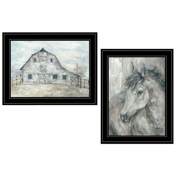 True Spirit Horses 2-Piece Vignette by Debi Coules Wood Multi-Color