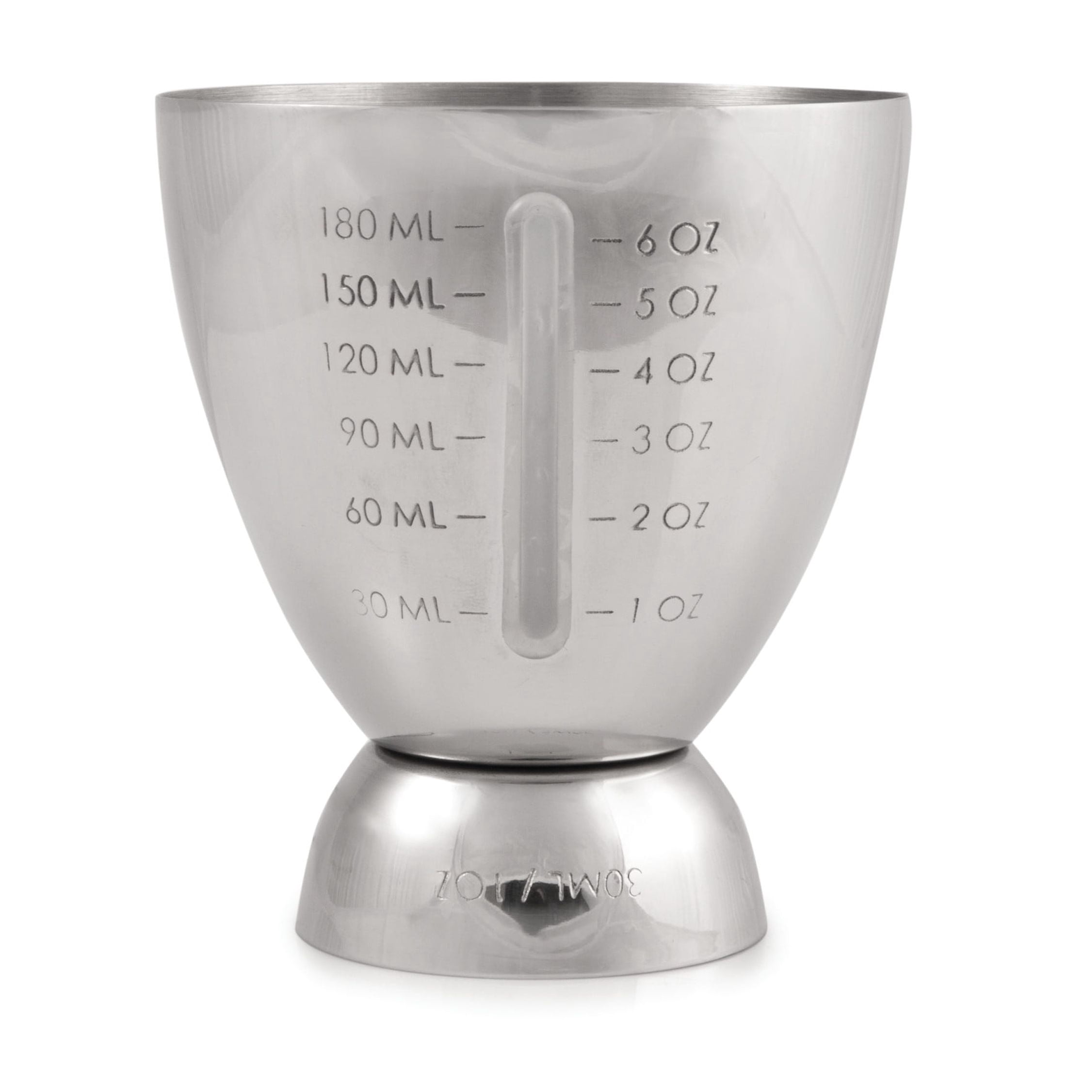 True Stainless Steel Double Jigger for Cocktails, 6 oz with 1 oz