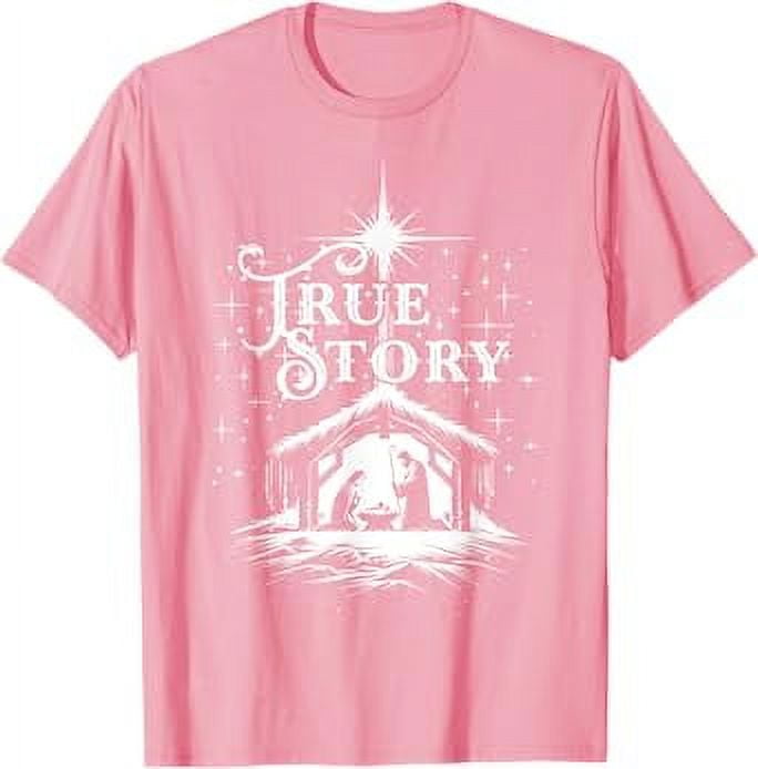 True Story Christmas Nativity Scene Star Bethlehem Catholic TShirt