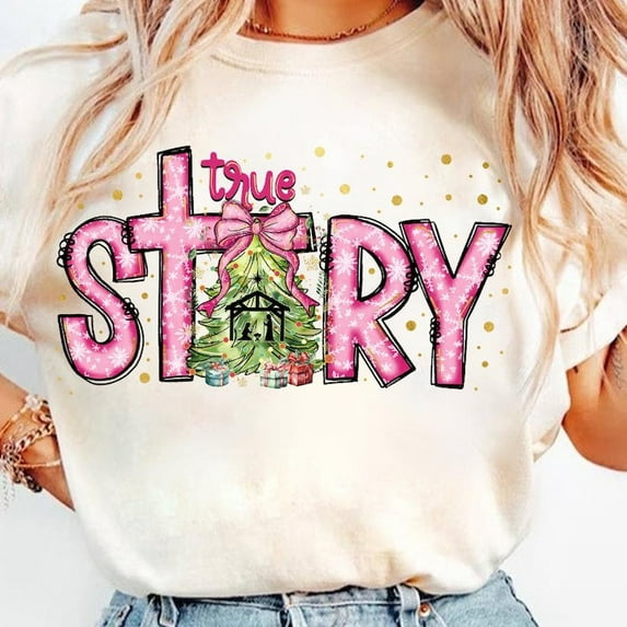 True Story Christmas T-Shirt, Joy to the World Tee, Nativity Scene Christian Holiday Shirt