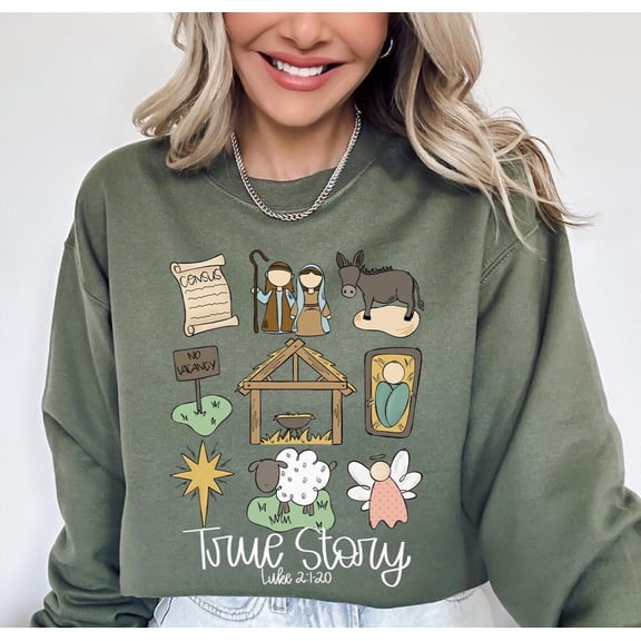 True Story Nativity Winter Sweatshirt Hoodie,Winter Jesus Sweatshirt,Jesus Winter Shirt,Faith Based Winter Tee,True Story Shirt Tshirt All Size S-5XL