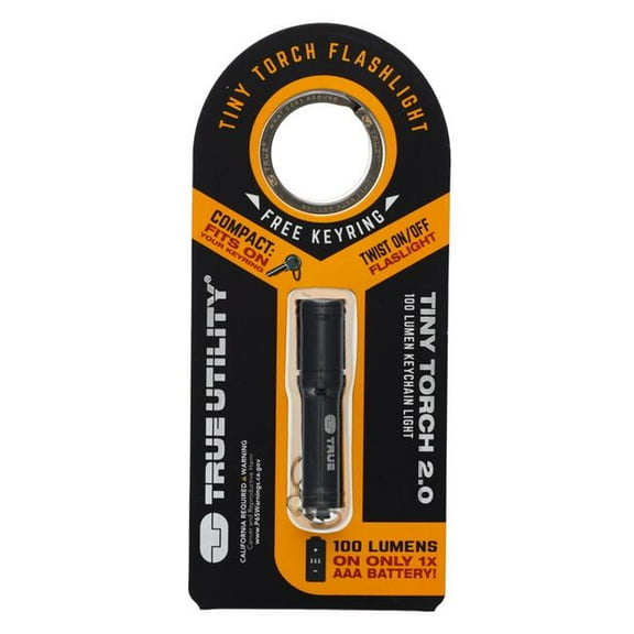 True TRUFLT0006 Tiny Torch 100 Lumen Keyring Flashlight