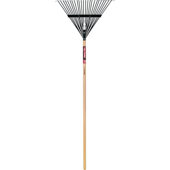 Steel Leaf Rake, 22 Steel Blade, 54 in Hardwood Handle with Cushion End Grip