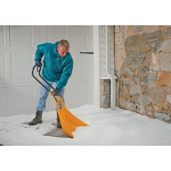 SnoBoss 26" Poly Blade Combo Snow Shovel W/ Multiple Ergonomic Grip