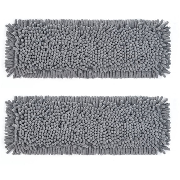 True & Tidy® 2-Pack Chenille Mop Pad Replacement Set for SWEEP-180 Sweeper Mop