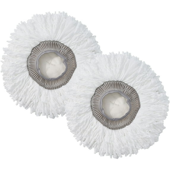 True & Tidy Tidy Microfiber Floor Replacement Pads, 2-Pack Round Mop Pad