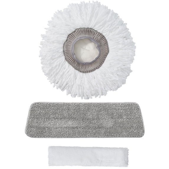 True & Tidy Tidy 3-Piece Mop Pad Replacement Set for SPRAY-360 Spray Mop Kit