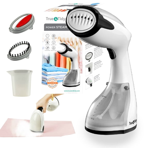 True & Tidy Tidy Hand Held Portable Clothes Steamer,  1200W, With A Stainless-Steel Plate