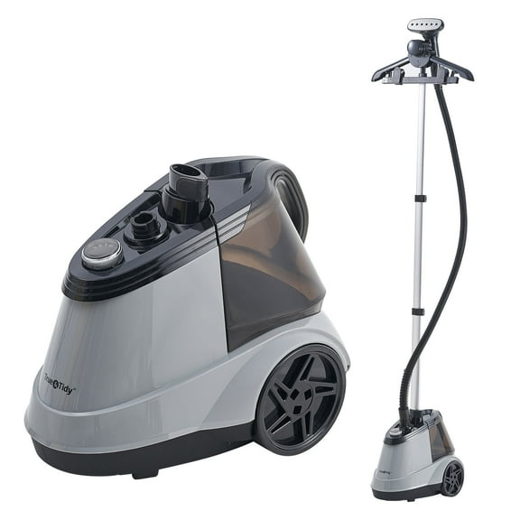 True & Tidy Pro Commercial Heavy Duty Garment Steamer with  2.9L Water Tank and Adjustable Steam Settings, Gray