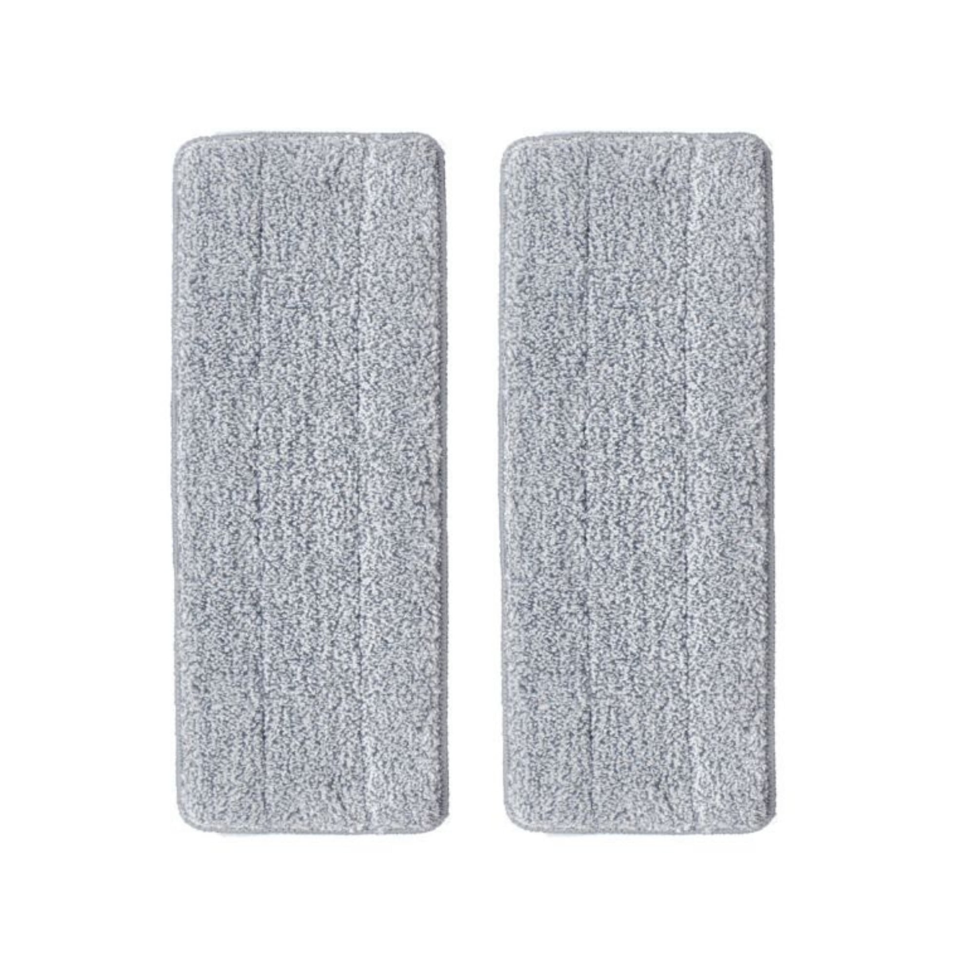 Gray Machine-Washable Spin Mop Pad Replacements, 2-Pack
