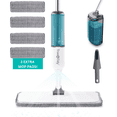 thumbnail image 1 of True & Tidy Spray Mop with 15 Inch, 360 Swivel Mop Head, Refillable Cleaner Bottle & Four Reusable Microfiber Pad, White, 1 of 8