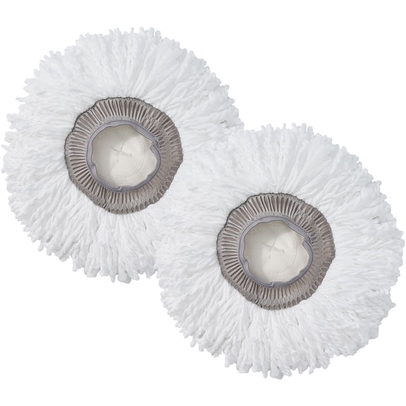 True & Tidy Tidy Microfiber Floor Replacement Pads, 2-Pack Round Mop Pad