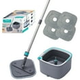 thumbnail image 1 of True & Tidy Tidy Spin Mop and Bucket System with 4 Microfiber Mop Pads, Easy Rinse, Refill, Dual Swivel, Telescopic, 1 of 14