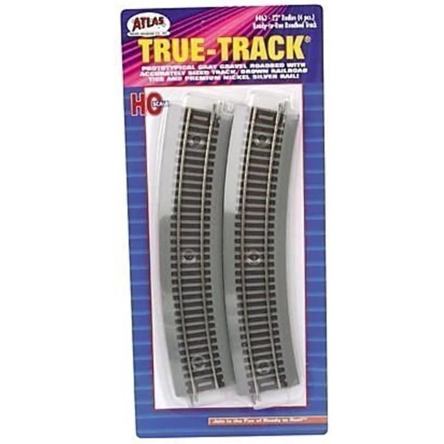TrueTrack 22" Radius Track (4) HO Scale Atlas Trains