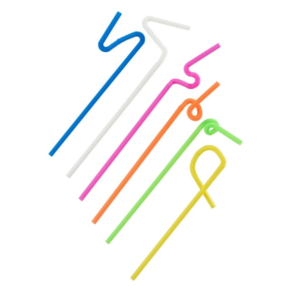 True Twisted Bendy Reusable Straws, Cocktail Drinking Straws, Set of 50