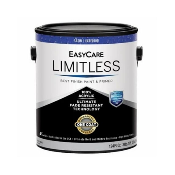 True Value 107505 1 gal EasyCare Limitless Exterior Latex House Satin Paint & Primer Black
