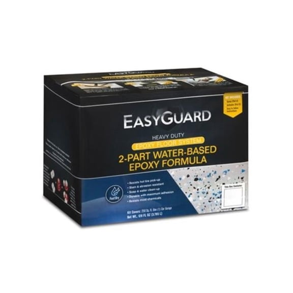 True Value 257356 1 gal 2-Part Epoxy Formula Water Based Garage Floor Coating Kit, Tan Gloss