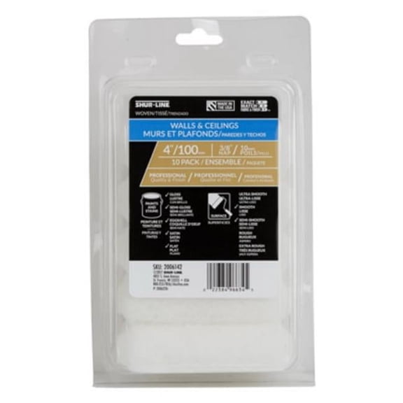 True Value Applicators 132413 4 x 0.375 in. Nap Roller, Pack of 10