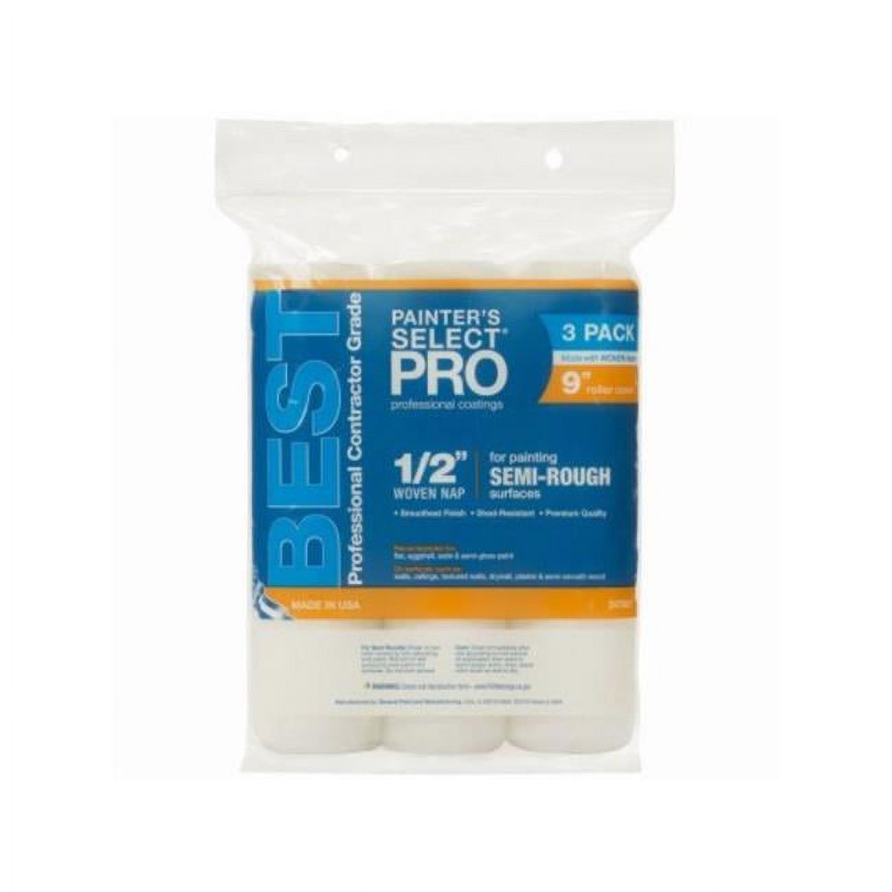 True Value Applicators 247881 0.38 in. Nap x 9 in. Woven Paint Roller