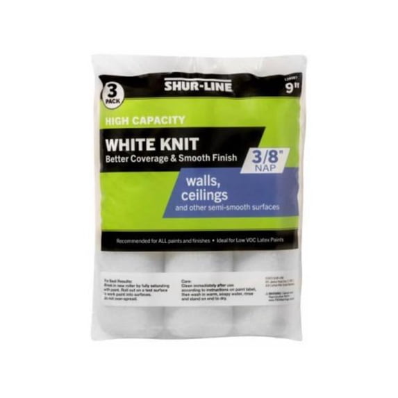 True Value Applicators 128087 9 x 0.375 in. Shur-Line Better Paint Roller Cover - Pack of 3