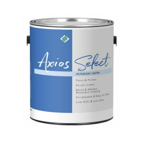 True Value 140839 Axios Select Gallon Latex Satin Finish, Pure White Pastel Base