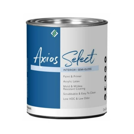 True Value 140889 Axios Select Quart Latex Semi-Gloss Finish, Deep Base