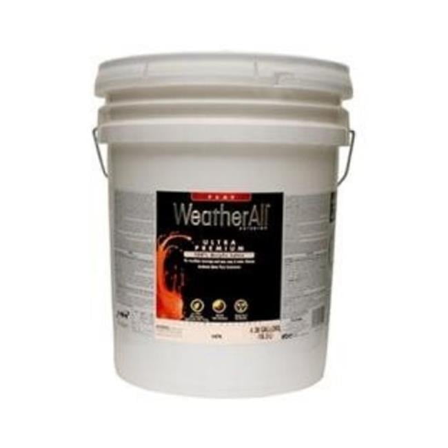 Ultra Premium Exterior WeatherAll Latex Paint, Flat Deep Base, 5 Gallons