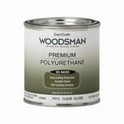 True Value Manufacturing 249282 0.5 Pint Woodsman Fast Dry Varnish Polyurethane Interior Oil Base Wood Finish, Clear Gloss