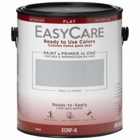 True Value Manufacturing 102164 1 gal Interior Flat Acyrlic Colors Paint & Primer, Gray Flannel