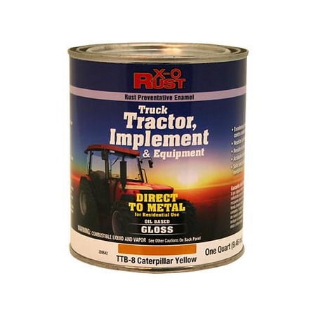True Value Mfg TTB8-QT Rust-Preventative Paint & Primer, Direct to Metal, Truck, Tractor, Implement & Equipment, Caterpi