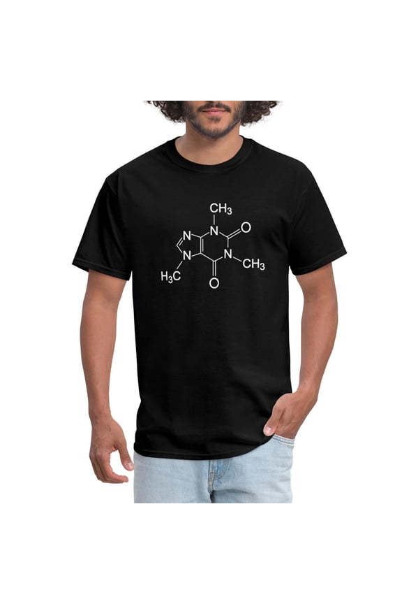 True Vibe Caffeine Molecule Chemistry Humor Men's T-Shirt