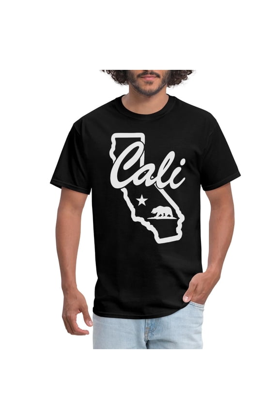 True Vibe Cali Bear Map / California Men's T-Shirt