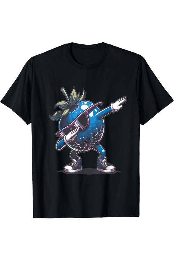 Dab Blueberry Dancing Dabbing Blueberry Fruit T-Shirt