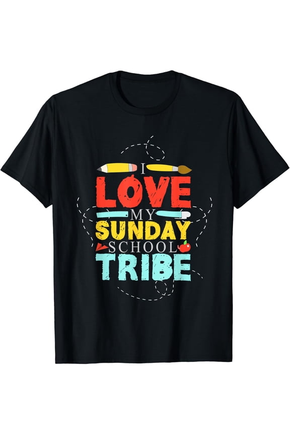 Educator Worship I Love My Tribe Sunday School Teacher T-Shirt