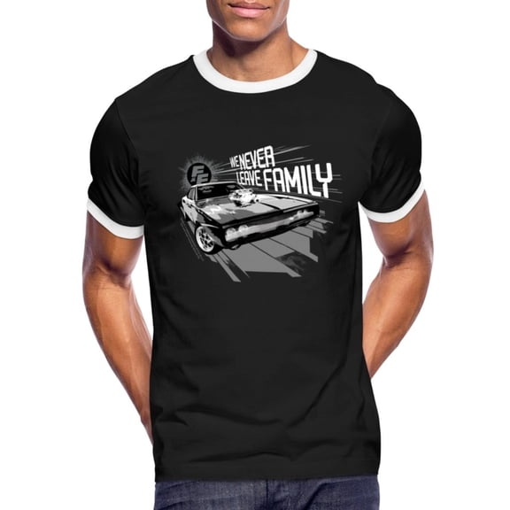 True Vibe Fast And Furious Quote We Never Leave Family Men'S Ringer T-Shirt