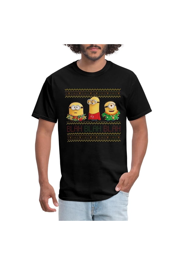 Minions Ugly X-Mas Blah Men'S T-Shirt