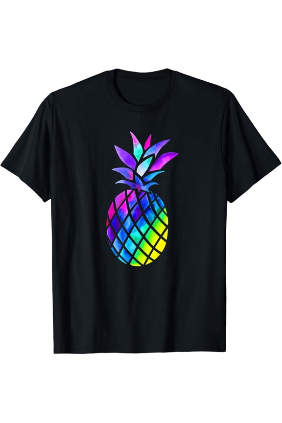 Pineapple Fruit Retro Style Colors 80s Design - Fun Vacation T-Shirt