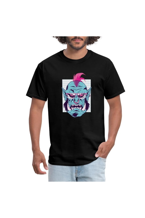 Punk Orc With Piercings Vaporwave Aesthetic Men'S T-Shirt