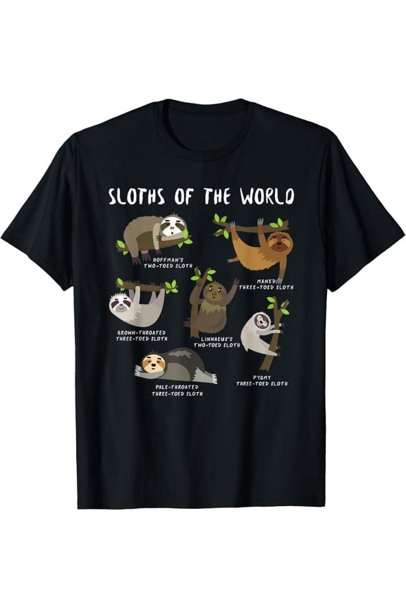 True Vibe Sloths Of The World Cute Animal Funny Sloth Men Women T-Shirt, Unisex T-Shirt