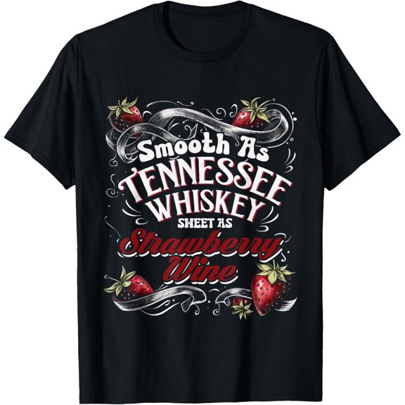 True Vibe Smooth As Tennessee Whiskey Vintage Summer Fruit Strawberry T-Shirt