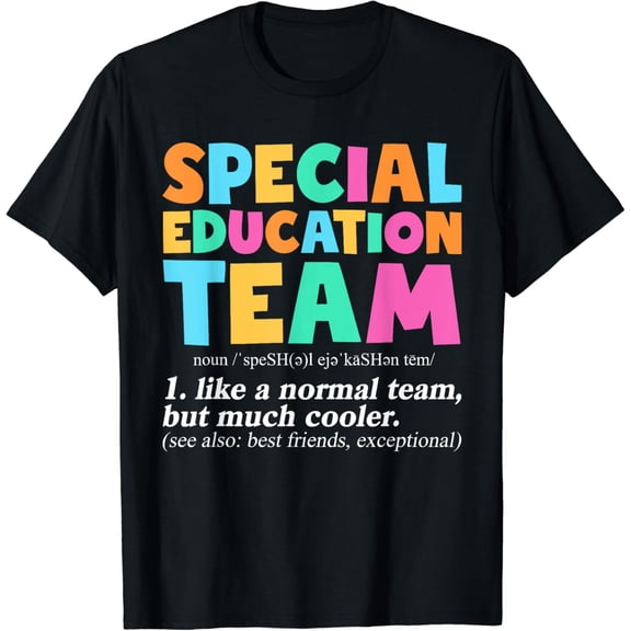 True Vibe Special Education Team Definition Retro Ed Team Crew Teacher T-Shirt