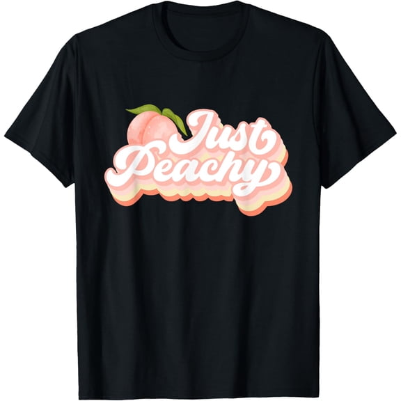 True Vibe Vintage Just Peachy Peaches Women Summer Fruit T-Shirt