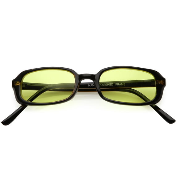 True Vintage Small Frame Rectangle Sunglasses Color Tinted Lens 46mm ...