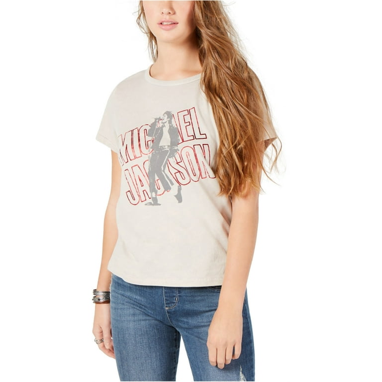 True Vintage Womens Michael Jackson Graphic T Shirt Beige X Small