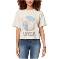 thumbnail image 1 of True Vintage Womens Nasa Crop Graphic T-Shirt, Beige, X-Large, 1 of 2