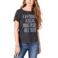 thumbnail image 1 of True Vintage Womens Rock Graphic T-Shirt, Grey, Large, 1 of 1