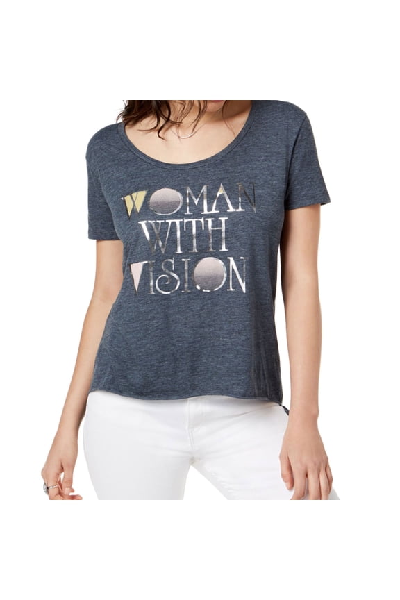 Womens Woman With Vision Graphic T-Shirt, Grey, Small