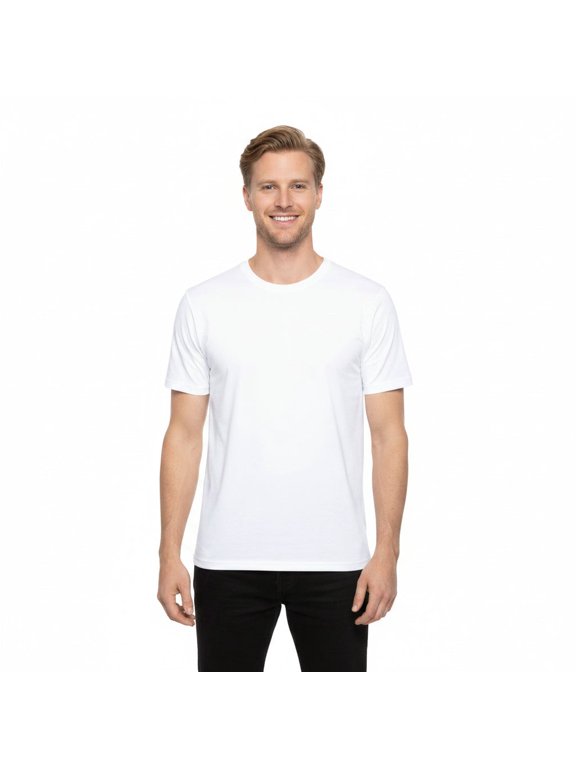True White Color Unisex Poly T-Shirt with Solid Colors XS-4XL