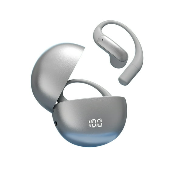 True Wireless Bluetooth 5.4 Earbuds with Dual Mic Noise Cancellation - Smart Translation In-Ear Earphones for Calls/Music/Gaming, 30H Playtime (Silver)