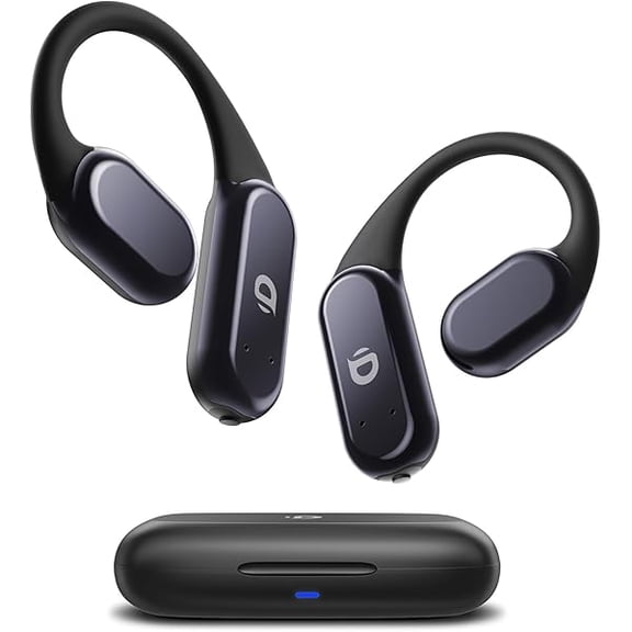 True Wireless Bone Conduction Headphones, OWS Open Ear Earphones with Earhooks, Bluetooth 5.3, Up to 60H Playtime with Case, IP68, AAC/SBC, for Cycling Yoga Workouts